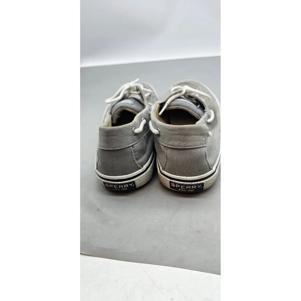 Sperry Top-Sider Mens Bahama Grey Canvas Boat Shoes Sneakers STS23585 Size 11